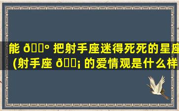能 🌺 把射手座迷得死死的星座(射手座 🐡 的爱情观是什么样的)